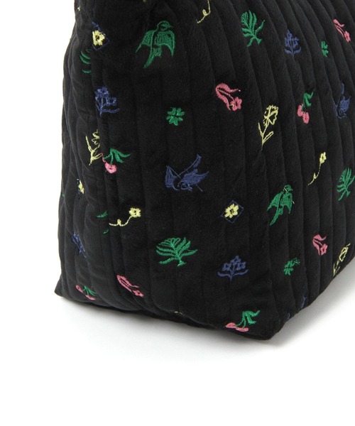 BAYFLOW（ベイフロー）の「刺繍ベルベットトート（トートバッグ・レディース・ブラック/ベージュ・FREE）」の10枚目の写真