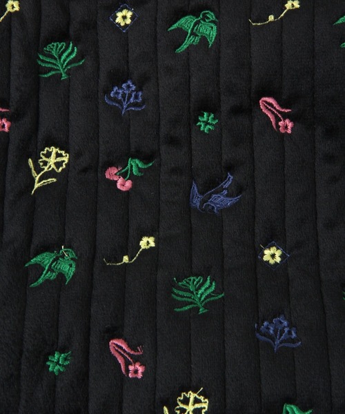 BAYFLOW（ベイフロー）の「刺繍ベルベットトート（トートバッグ・レディース・ブラック/ベージュ・FREE）」の11枚目の写真