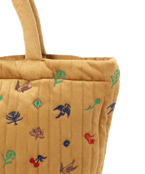 BAYFLOW（ベイフロー）の「刺繍ベルベットトート（トートバッグ・レディース・ブラック/ベージュ・FREE）」の14枚目の写真