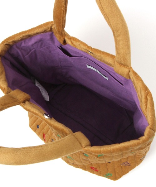 BAYFLOW（ベイフロー）の「刺繍ベルベットトート（トートバッグ・レディース・ブラック/ベージュ・FREE）」の16枚目の写真