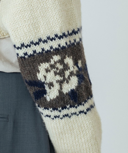 ROSE BUD（ローズバッド）の「(mag.by c)NEPAL KNIT BOLERO（カーディガン/ボレロ・レディース・オフホワイト/ブラック・ONE SIZE）」の8枚目の写真