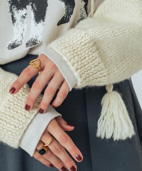 ROSE BUD（ローズバッド）の「(mag.by c)NEPAL KNIT BOLERO（カーディガン/ボレロ・レディース・オフホワイト/ブラック・ONE SIZE）」の9枚目の写真