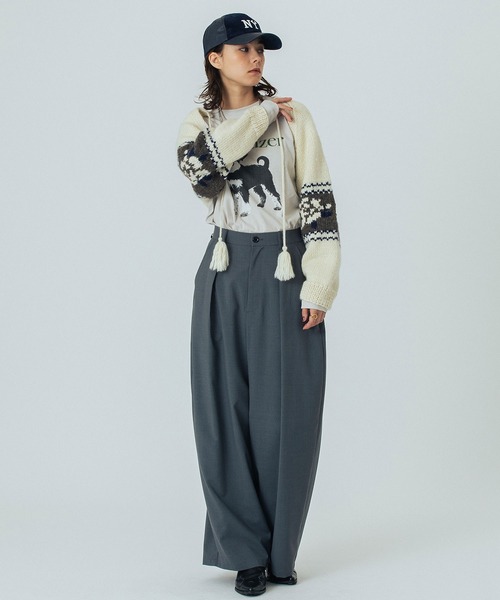 ROSE BUD（ローズバッド）の「(mag.by c)NEPAL KNIT BOLERO（カーディガン/ボレロ・レディース・オフホワイト/ブラック・ONE SIZE）」の14枚目の写真