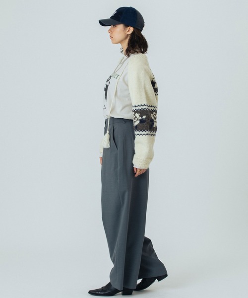 ROSE BUD（ローズバッド）の「(mag.by c)NEPAL KNIT BOLERO（カーディガン/ボレロ・レディース・オフホワイト/ブラック・ONE SIZE）」の16枚目の写真