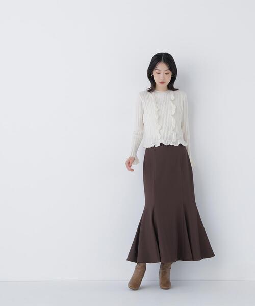 セール】◇ミニケーブルフリルニット（ニット/セーター）｜NATURAL