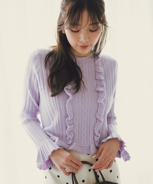 コムコム フリルニット　M COMME des GARÇONS 黒 フリルニット M 【公式通販】