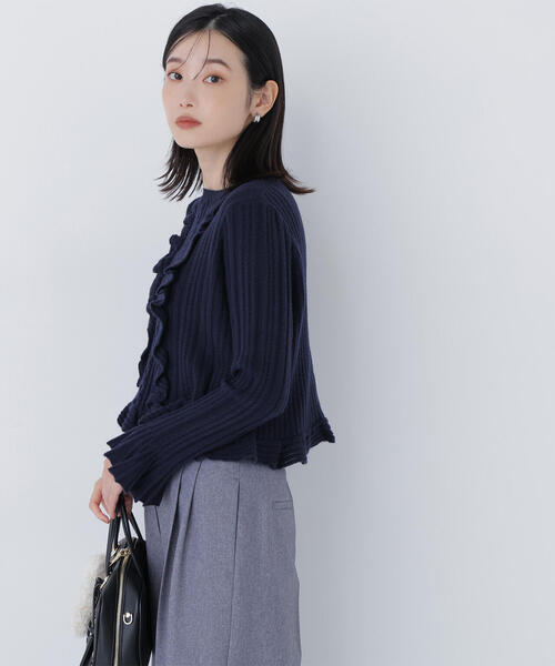 ◇ミニケーブルフリルニット（ニット/セーター）｜NATURAL BEAUTY