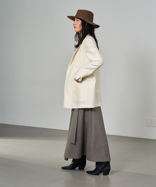 Chaos（カオス）の「Chaos(カオス)/ガランジャケット 【セットアップ可】（テーラードジャケット・レディース・オフホワイト/ブラック・FREE）」の5枚目の写真