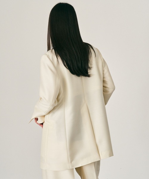 Chaos（カオス）の「Chaos(カオス)/ガランジャケット 【セットアップ可】（テーラードジャケット・レディース・オフホワイト/ブラック・FREE）」の14枚目の写真