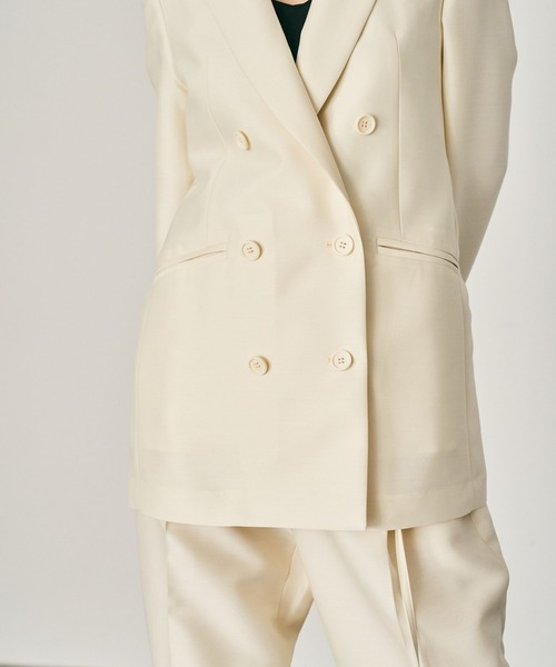 Chaos（カオス）の「Chaos(カオス)/ガランジャケット 【セットアップ可】（テーラードジャケット・レディース・オフホワイト/ブラック・FREE）」の15枚目の写真