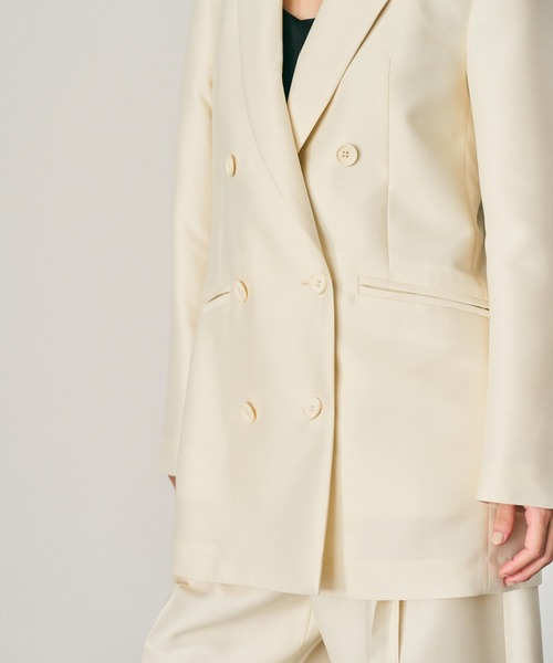 Chaos（カオス）の「Chaos(カオス)/ガランジャケット 【セットアップ可】（テーラードジャケット・レディース・オフホワイト/ブラック・FREE）」の16枚目の写真