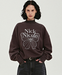 VOLUME BUTTERFLY SIGNATURE SWEATSHIRT_CHARCOAL SILVER