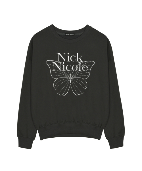 NICK&NICOLE（ニックアンドニコール）の「VOLUME BUTTERFLY SIGNATURE SWEATSHIRT_CHARCOAL SILVER（スウェット・レディース・その他・FREE）」の4枚目の写真