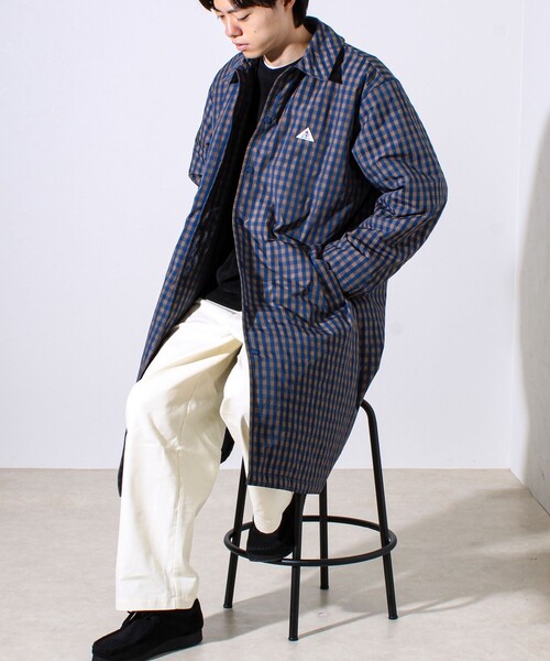 GEVACO（ゲバコ）の「【GEVACO/ゲバコ】中綿ステンカラーロングコート（ステンカラーコート・メンズ・ネイビー/ブルー系その他・M/L）」の2枚目の写真