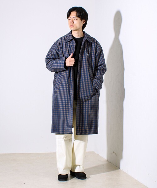GEVACO（ゲバコ）の「【GEVACO/ゲバコ】中綿ステンカラーロングコート（ステンカラーコート・メンズ・ネイビー/ブルー系その他・M/L）」の6枚目の写真