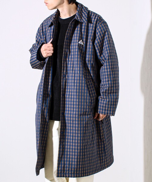 GEVACO（ゲバコ）の「【GEVACO/ゲバコ】中綿ステンカラーロングコート（ステンカラーコート・メンズ・ネイビー/ブルー系その他・M/L）」の12枚目の写真
