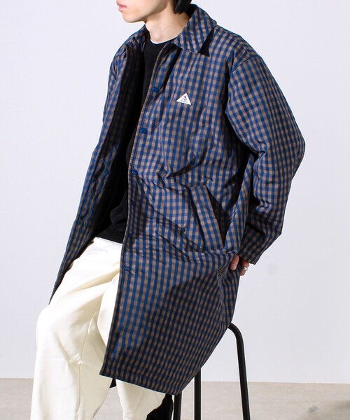 GEVACO（ゲバコ）の「【GEVACO/ゲバコ】中綿ステンカラーロングコート（ステンカラーコート・メンズ・ネイビー/ブルー系その他・M/L）」の14枚目の写真