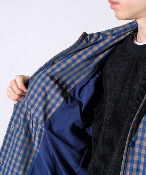 GEVACO（ゲバコ）の「【GEVACO/ゲバコ】中綿ステンカラーロングコート（ステンカラーコート・メンズ・ネイビー/ブルー系その他・M/L）」の15枚目の写真