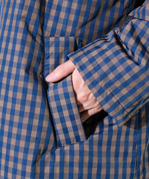 GEVACO（ゲバコ）の「【GEVACO/ゲバコ】中綿ステンカラーロングコート（ステンカラーコート・メンズ・ネイビー/ブルー系その他・M/L）」の3枚目の写真