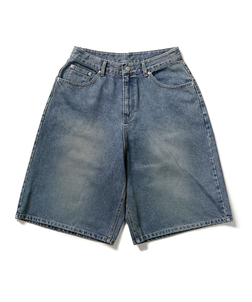 GAKKAI UNIONS(ガッカイユニオンズ)の「デニムバミューダパンツヴィンテージブルー(その他パンツ・レディース・その他・SMALL/MEDIUM/LARGE)」の2枚目の写真
