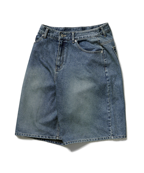 GAKKAI UNIONS(ガッカイユニオンズ)の「デニムバミューダパンツヴィンテージブルー(その他パンツ・レディース・その他・SMALL/MEDIUM/LARGE)」の4枚目の写真
