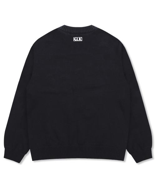GLACK(グラック)の「GNT070 VHSライン刺繍クルーネックニット(ブラック)(ニット/セーター・レディース・その他・MEDIUM/LARGE)」の2枚目の写真