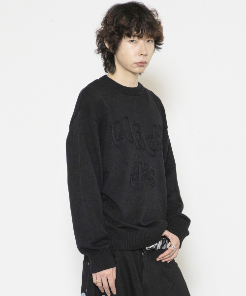GLACK(グラック)の「GNT070 VHSライン刺繍クルーネックニット(ブラック)(ニット/セーター・レディース・その他・MEDIUM/LARGE)」の8枚目の写真