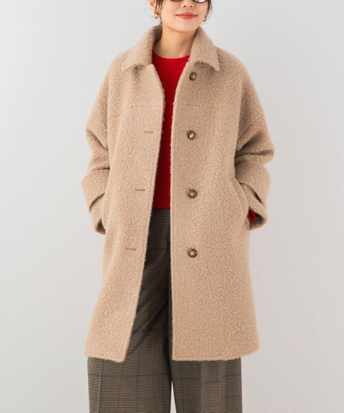 F by ROSSO(エフバイロッソ)の「F by ROSSO 『UR TECH』ブークレステンカラーコート(ステンカラーコート・レディース・ベージュ/ネイビー・FREE)」の11枚目の写真