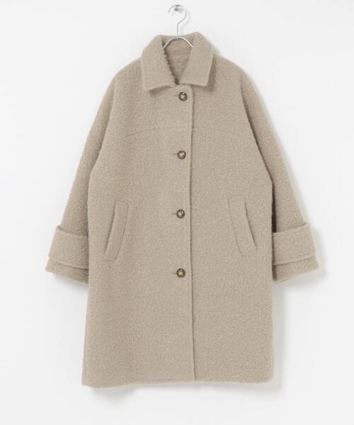 F by ROSSO(エフバイロッソ)の「F by ROSSO 『UR TECH』ブークレステンカラーコート(ステンカラーコート・レディース・ベージュ/ネイビー・FREE)」の13枚目の写真