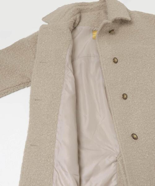 F by ROSSO(エフバイロッソ)の「F by ROSSO 『UR TECH』ブークレステンカラーコート(ステンカラーコート・レディース・ベージュ/ネイビー・FREE)」の15枚目の写真