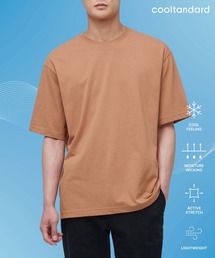 [クールタンダード] リラックスフィットクルーネックTシャツ [ダスティオレンジ]