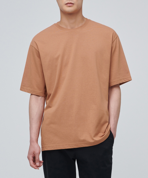 MUSINSA STANDARD（ムシンサスタンダード）の「[クールタンダード] リラックスフィットクルーネックTシャツ [ダスティオレンジ]（Tシャツ/カットソー・メンズ・その他・XX-LARGE/XXX-LARGE/SMALL/MEDIUM/LARGE/X-LARGE）」の10枚目の写真