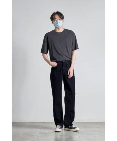 MUSINSA STANDARD（ムシンサスタンダード）の「レギュラーフィットデニムパンツ [ディープインディゴ]（デニムパンツ・メンズ・その他・40/38/42/36/34/32/30/31/33/26/27/28/29）」の4枚目の写真