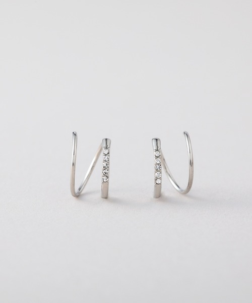 CALIN STANDARD(カリンスタンダード)の「◆金属アレルギー対応◆◆made in japan◆ビジュー カールピアス(ピアス(両耳用)・レディース・ゴールド/シルバー・FREE)」の1枚目の写真