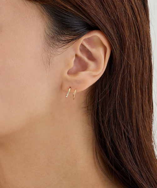 CALIN STANDARD(カリンスタンダード)の「◆金属アレルギー対応◆◆made in japan◆ビジュー カールピアス(ピアス(両耳用)・レディース・ゴールド/シルバー・FREE)」の2枚目の写真