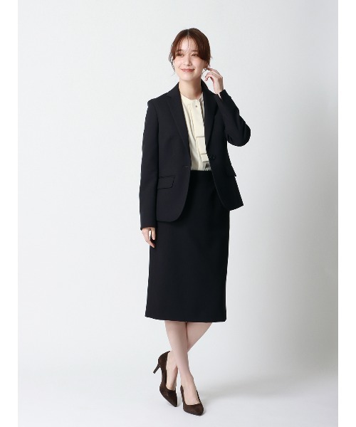 SUIT SQUARE(スーツスクエア)の「タイトスカート ウォッシャブル ウールライクポリエステル 無地(スカート・レディース・パープル・40(11号)/38(9号)/36(7号))」の2枚目の写真