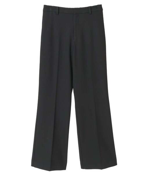 SOFFITTO（ソフィット）の「後ろゴム裏起毛ストレッチセミフレアーパンツ（その他パンツ・レディース・ブラック/オフホワイト・S/M）」の2枚目の写真