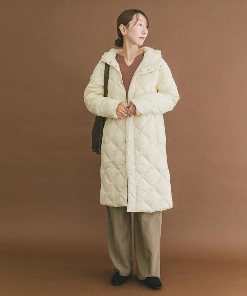 ITEMS URBANRESEARCH(アイテムズ アーバンリサーチ)の「TAION HOOD LONG DOWN JACKET(ダウンジャケット/コート・レディース・ブラック/オフホワイト/ブラウン系その他・MEDIUM/LARGE/X-LARGE)」の10枚目の写真