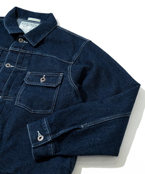 AOZORA(アオゾラ)の「AOZORA/アオゾラ 刺し子デニム ワイドトラッカーJKT(デニムジャケット・メンズ・インディゴブルー・X-LARGE/LARGE/MEDIUM)」の5枚目の写真