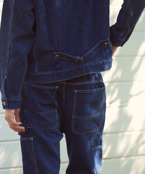 AOZORA(アオゾラ)の「AOZORA/アオゾラ 刺し子デニム ワイドトラッカーJKT(デニムジャケット・メンズ・インディゴブルー・X-LARGE/LARGE/MEDIUM)」の14枚目の写真