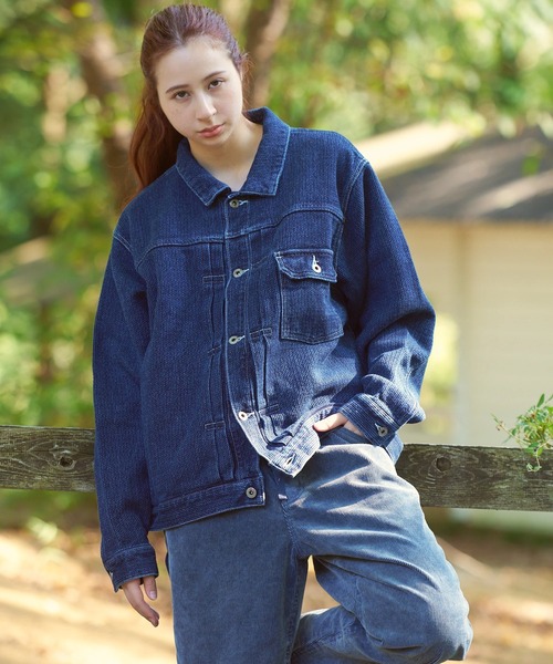 AOZORA(アオゾラ)の「AOZORA/アオゾラ 刺し子デニム ワイドトラッカーJKT(デニムジャケット・メンズ・インディゴブルー・X-LARGE/LARGE/MEDIUM)」の18枚目の写真