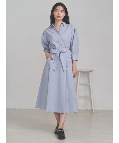 TONAL（トーナル）の「マルチセットタックショルダーパール釦シャツ（シャツ/ブラウス・レディース・ライトブルー/オフホワイト/ベージュ/ネイビー/チャコールグレー・MEDIUM）」の7枚目の写真