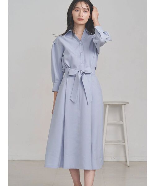 TONAL（トーナル）の「マルチセットタックショルダーパール釦シャツ（シャツ/ブラウス・レディース・ライトブルー/オフホワイト/ベージュ/ネイビー/チャコールグレー・MEDIUM）」の9枚目の写真