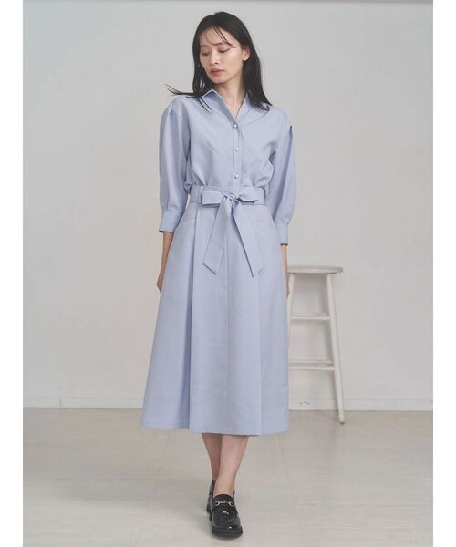 TONAL（トーナル）の「マルチセットタックショルダーパール釦シャツ（シャツ/ブラウス・レディース・ライトブルー/オフホワイト/ベージュ/ネイビー/チャコールグレー・MEDIUM）」の10枚目の写真