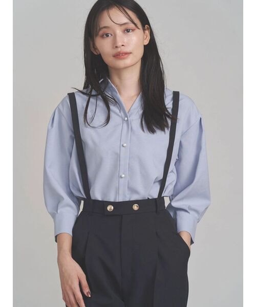 TONAL（トーナル）の「マルチセットタックショルダーパール釦シャツ（シャツ/ブラウス・レディース・ライトブルー/オフホワイト/ベージュ/ネイビー/チャコールグレー・MEDIUM）」の11枚目の写真