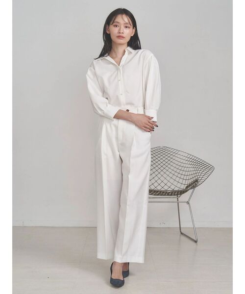 TONAL（トーナル）の「マルチセットタックショルダーパール釦シャツ（シャツ/ブラウス・レディース・ライトブルー/オフホワイト/ベージュ/ネイビー/チャコールグレー・MEDIUM）」の20枚目の写真