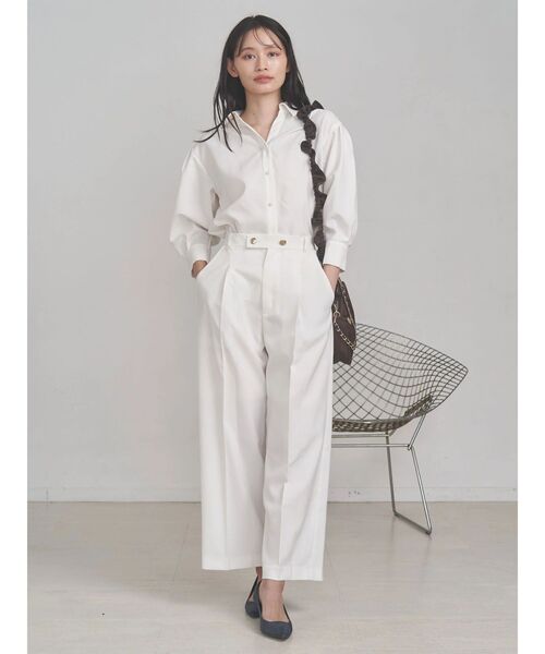 TONAL（トーナル）の「マルチセットタックショルダーパール釦シャツ（シャツ/ブラウス・レディース・ライトブルー/オフホワイト/ベージュ/ネイビー/チャコールグレー・MEDIUM）」の21枚目の写真