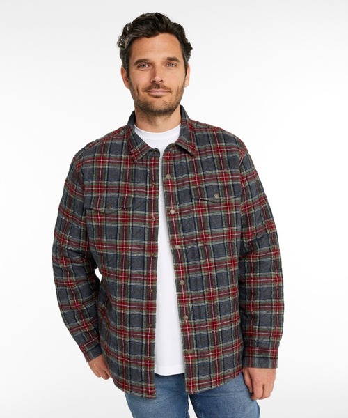 L.L.Bean(エルエルビーン)の「キルト・スコッチ・プラッド・フランネル・シャツ・ジャック 米国フィット・レギュラー(シャツ/ブラウス・メンズ・グレー系その他/ブルー系その他2/ブルー系その他/ブラウン系その他・LARGE/MEDIUM/SMALL)」の10枚目の写真