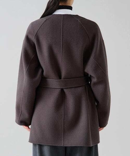 TIARA/ノーカラー ウールコート Tiara（ティアラ）の「ノーカラービッグコート（その他アウター）」 - WEAR