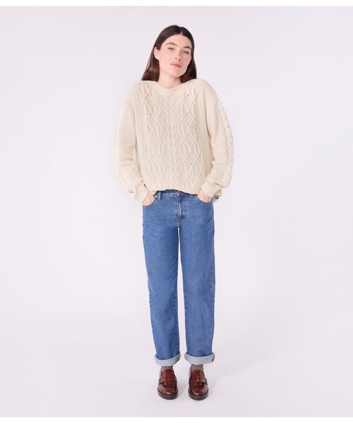 PETIT BATEAU(プチバトー)の「ニットプルオーバー(ニット/セーター・レディース・ホワイト・XX-SMALL/X-SMALL/SMALL/MEDIUM)」の2枚目の写真